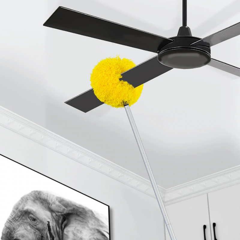 Fan Duster Ceiling Multi Purpose Duster Foldable Rod For Easy Ceiling Fan Cleaning