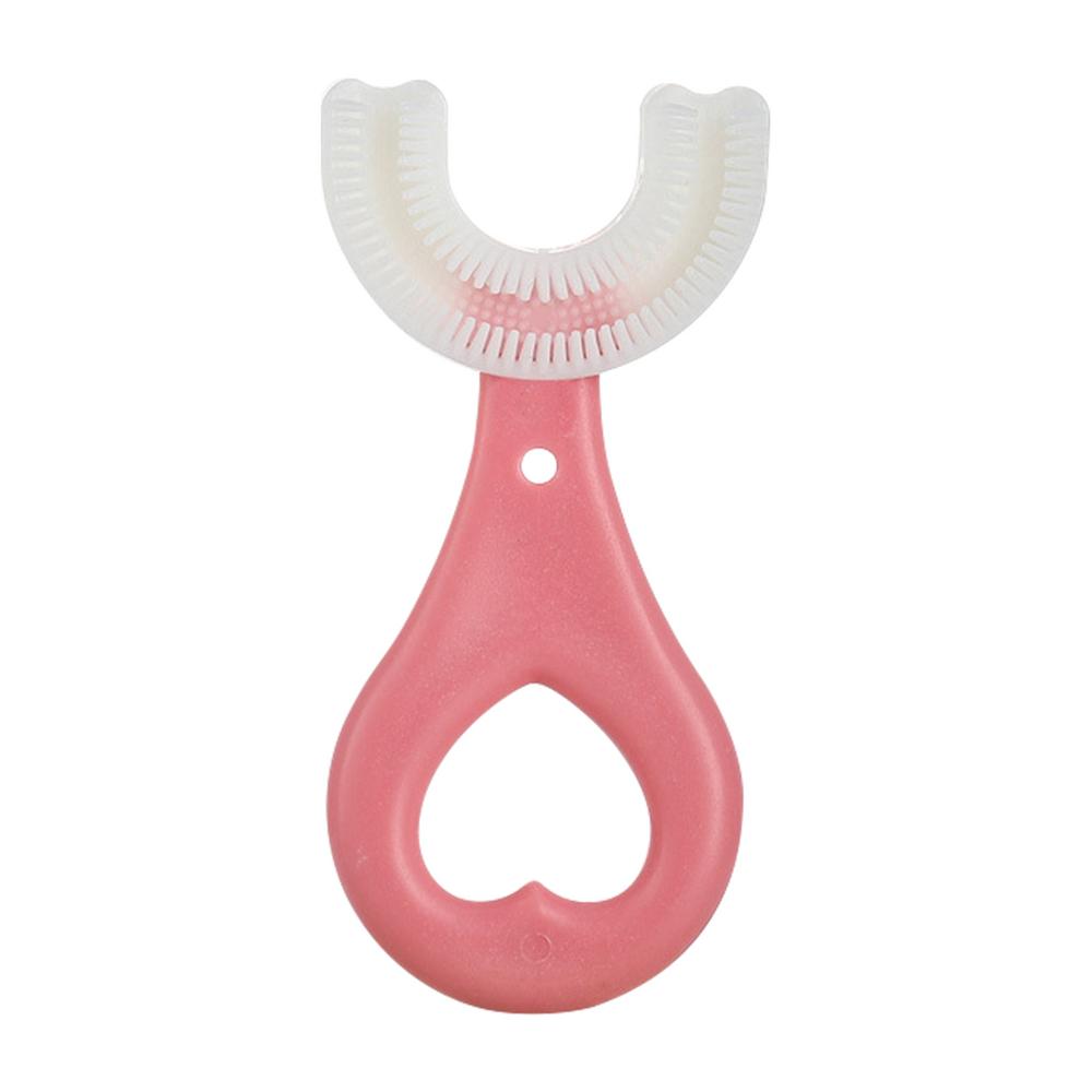 Toddler Toothbrush Kids U Shaped Toothbrush With Food Grade Soft Silicone Brush Head 360 Oral Teeth Cleaning Children U Shape