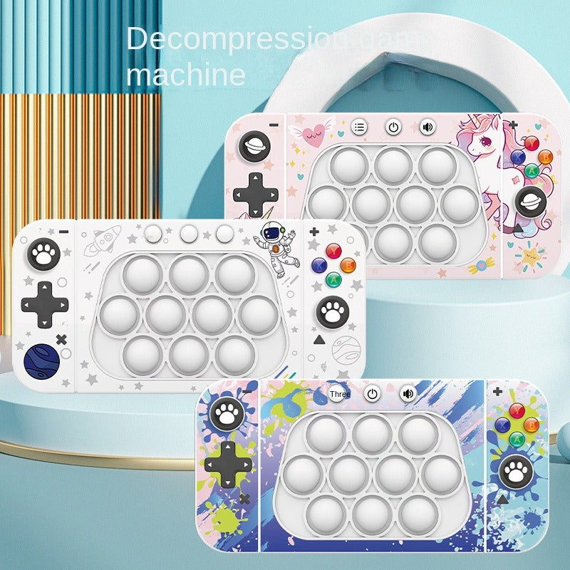 Quick Push pop Game Popsocket Electronic Pushit Pro Super Bubble Pop Game Light Push Up Poplight Antistress Fidget Toys with Box