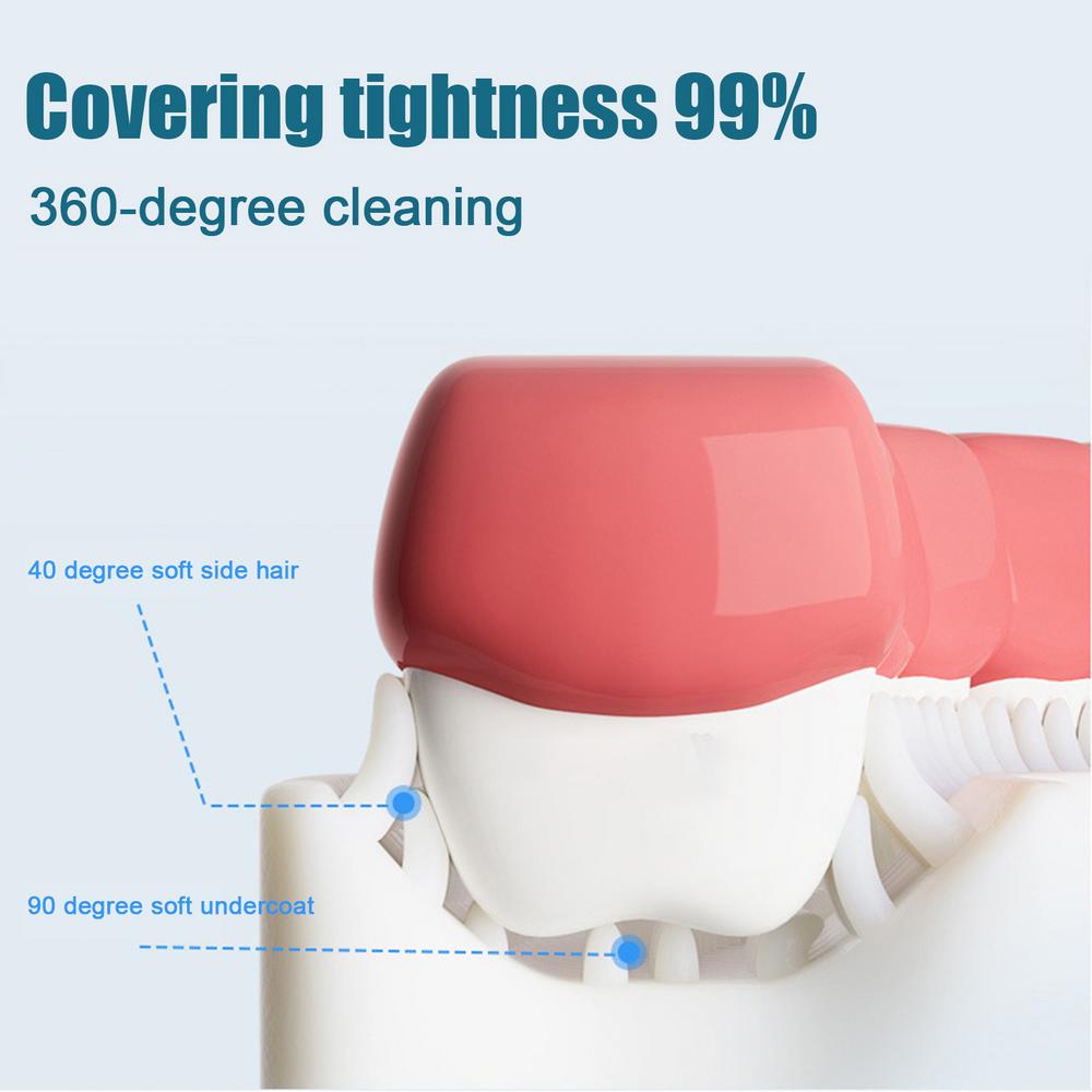 Toddler Toothbrush Kids U Shaped Toothbrush With Food Grade Soft Silicone Brush Head 360 Oral Teeth Cleaning Children U Shape