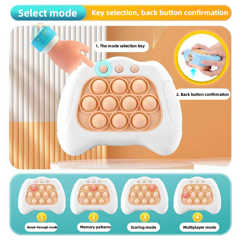 Quick Push pop Game Popsocket Electronic Pushit Pro Super Bubble Pop Game Light Push Up Poplight Antistress Fidget Toys with Box