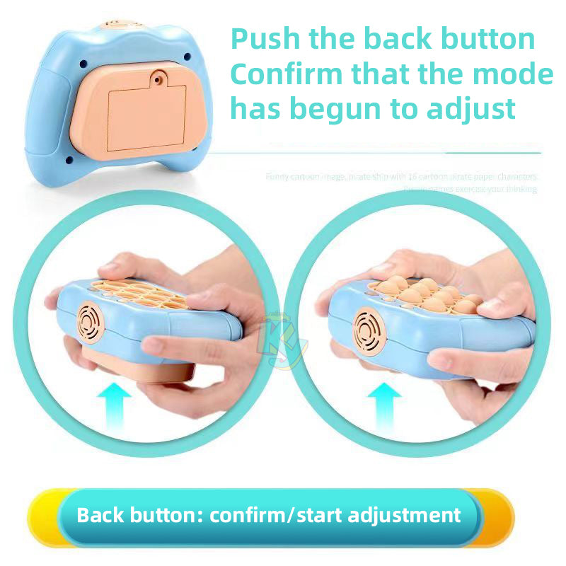 Quick Push pop Game Popsocket Electronic Pushit Pro Super Bubble Pop Game Light Push Up Poplight Antistress Fidget Toys with Box