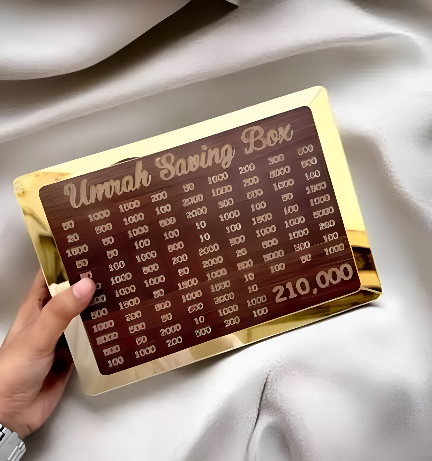 Umrah Saving Box Dark Brown, Wooden Money Umrah Saving Box For Umrah Saving Best Quality Umrah Saving Box – Umrah Saving Box Dark Brown, Wooden Money Box for Umrah – 210,000