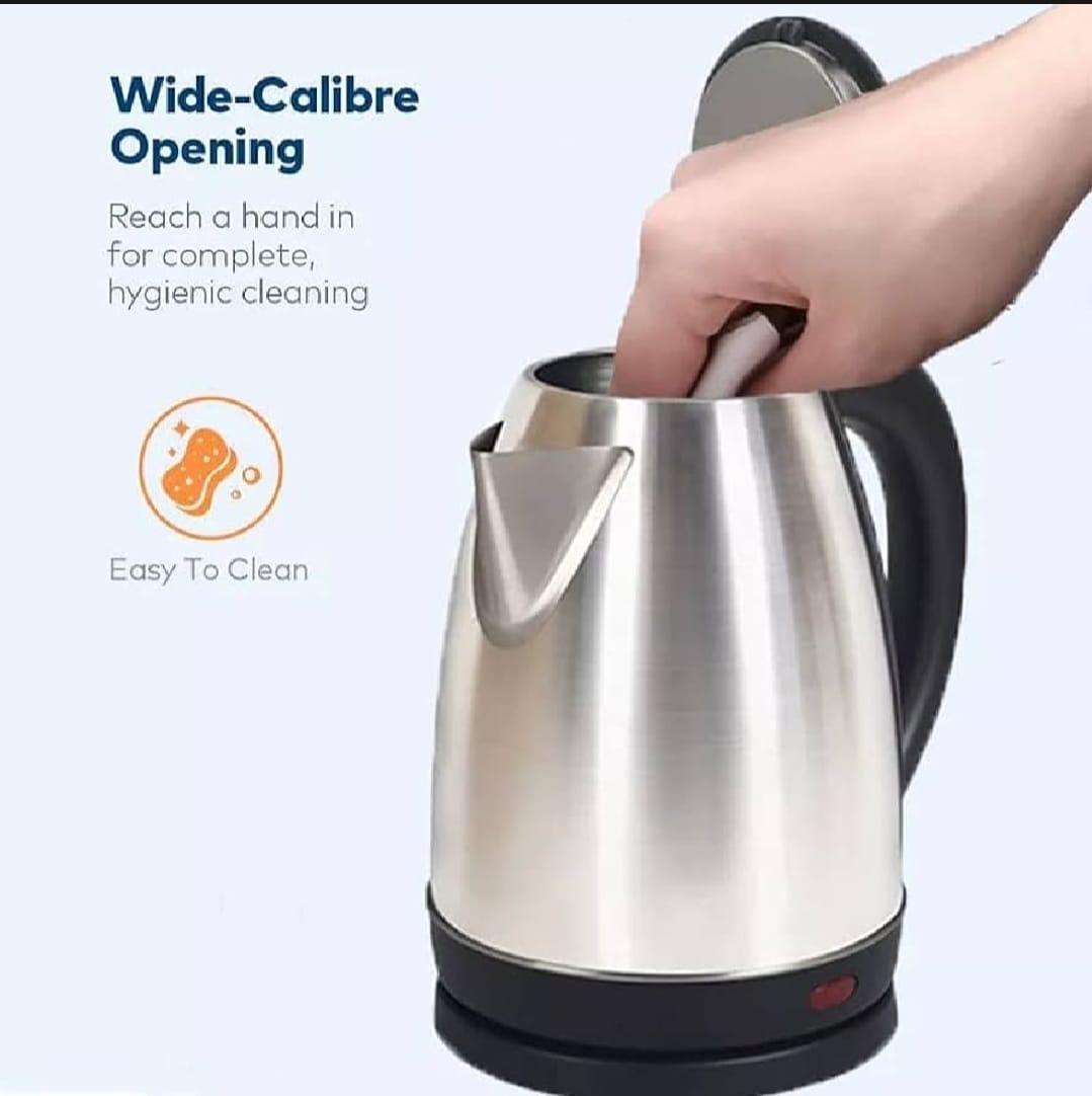 Electric Kettle β Stainless Steel Body β Automatic Instant Heating β 1500 Watts β Water Boiler β High Quality β Kettle For Tea β For Daily Kitchen Use β Essential Kitchen Appliance β Electric Kettle