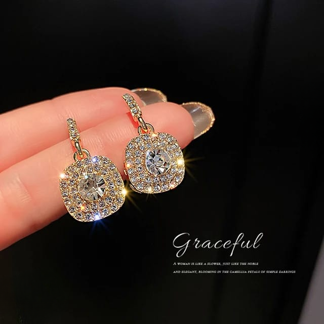 Crystal Earrings – Sparkling Dangle Earrings For Party & Everyday Wear – Earings For Girls