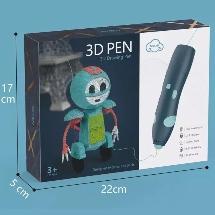 3d Pen For 3d Printing Drawing Pen Usb 3d Pen Plus With Safe Filament Creative Learning For Children Kids As Toys Diy Arts & Crafts Boy Girls Perfect Gift