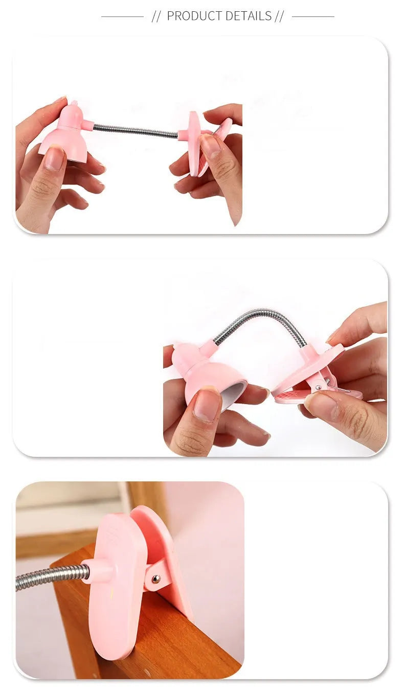 Mini Led Clamp Lamp – Portable Usb-powered Desk Light With Adjustable Flexible Neck, Strong Clamp Base, Eye-friendly Flicker-free Lighting For Home, Office, Bedside & Travel ( Random Color)