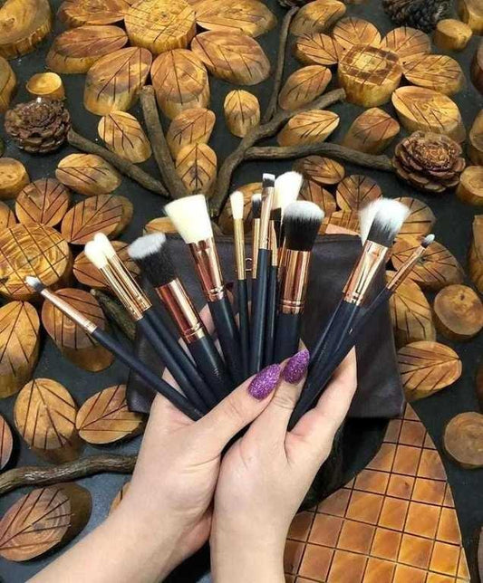 Makeup Brush set pack of 15 pieces with bag