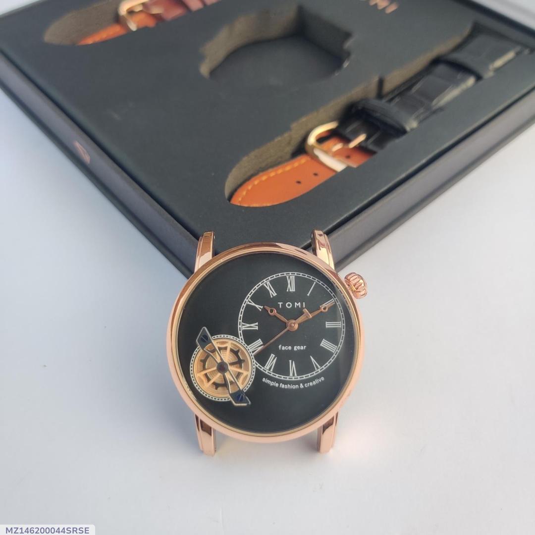 Tomi leather watch with 2 Straps