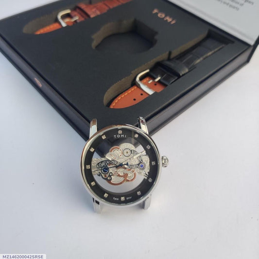 Tomi leather watch with 2 Straps