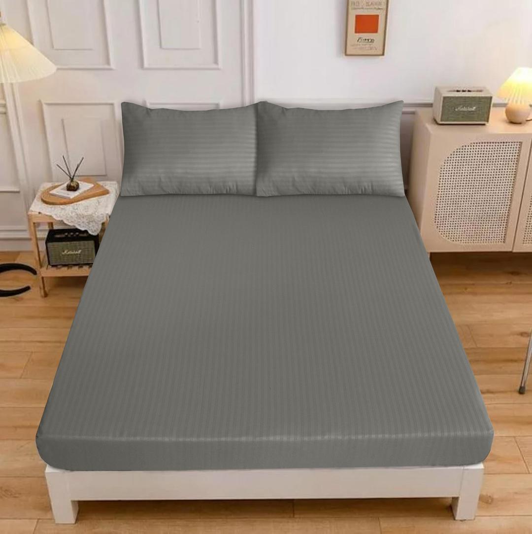 3 Pcs Cotton sotton Embossed double bedsheet
