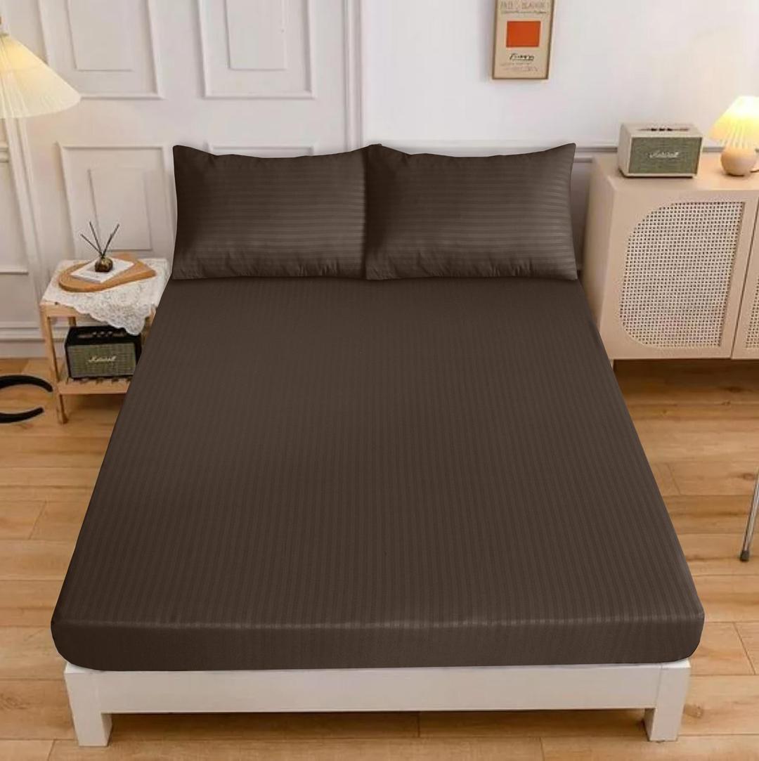 3 Pcs Cotton sotton Embossed double bedsheet