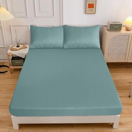 3 Pcs Cotton sotton Embossed double bedsheet