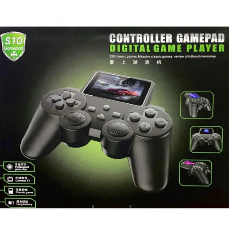 S10 Controller Game Pad Digital Game Player S10 Mini Portable Retro Video Handheld Game Console 2 4 Inch Built in 520 Games AV Output Video Two Player Controller Kids Gift