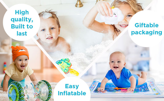 Inflatable Tummy Time Mat Premium Baby Water Play Mat for Infants and Toddlers for Months Strengthen Your Baby Muscles