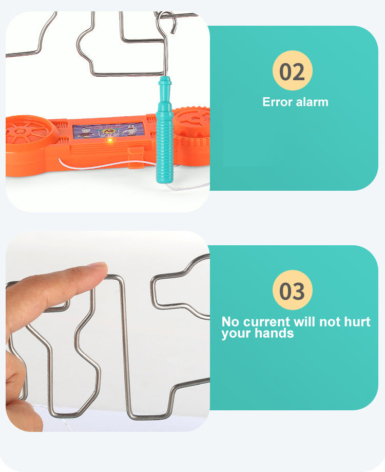 Electric Shock Toy Education Electric Touch Funny Maze Game Party Funny Game Science Experiment Toys For Kids(random Color)
