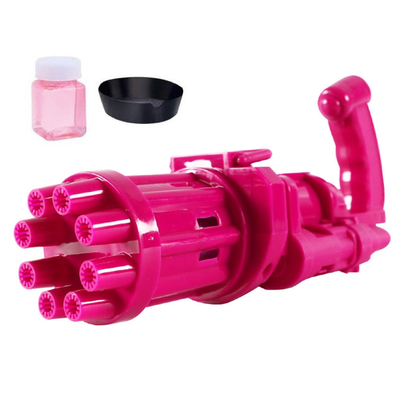 Kids Automatic Bubble Gatling Gun Summer Soap Water Bubble Machine Bubble Machine Gun Indoor Outdoor Toy Gift for Children