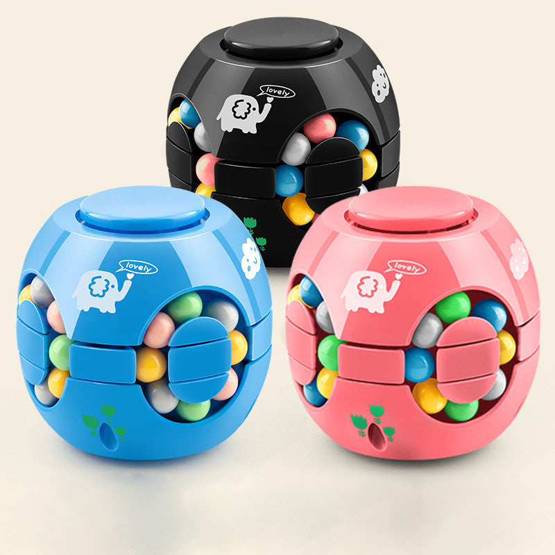 Hamburger Bean Magic Cube Toy Children's Puzzle Fidget Spinner Students Stress Reliever Magic Bean