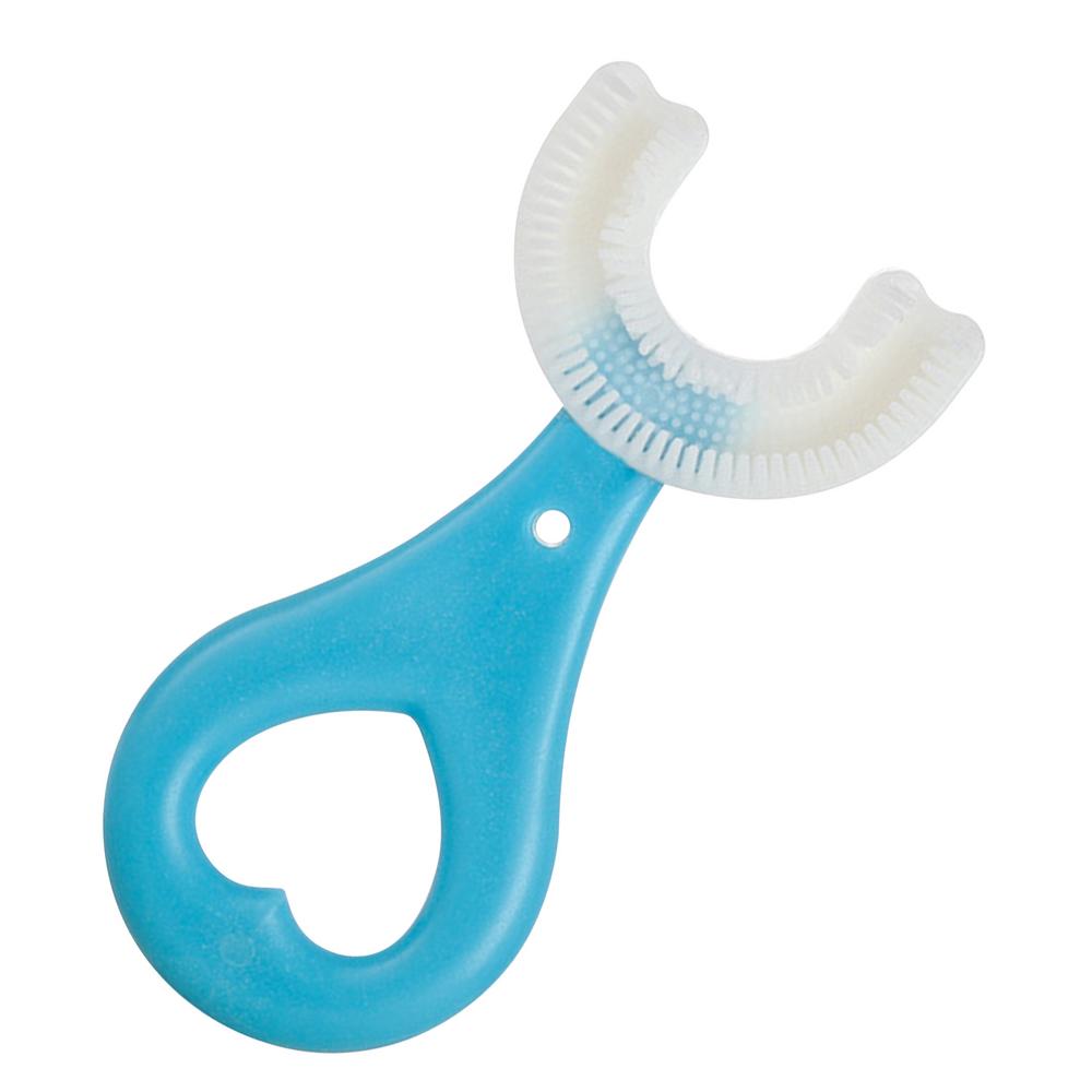 Toddler Toothbrush Kids U Shaped Toothbrush With Food Grade Soft Silicone Brush Head 360 Oral Teeth Cleaning Children U Shape