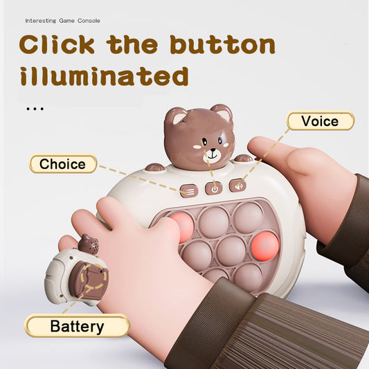 Quick Push pop Game Popsocket Electronic Pushit Pro Super Bubble Pop Game Light Push Up Poplight Antistress Fidget Toys with Box