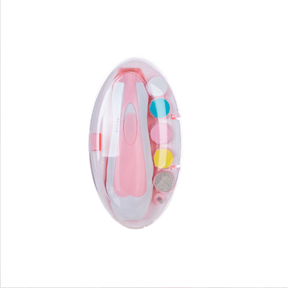 6 in 1 Electric Nail Grinder, Electric Baby Nail Trimmer CHILDREN'S Scissors, Baby Nail Care, Nail Trimmer Manicure,blue/Pink