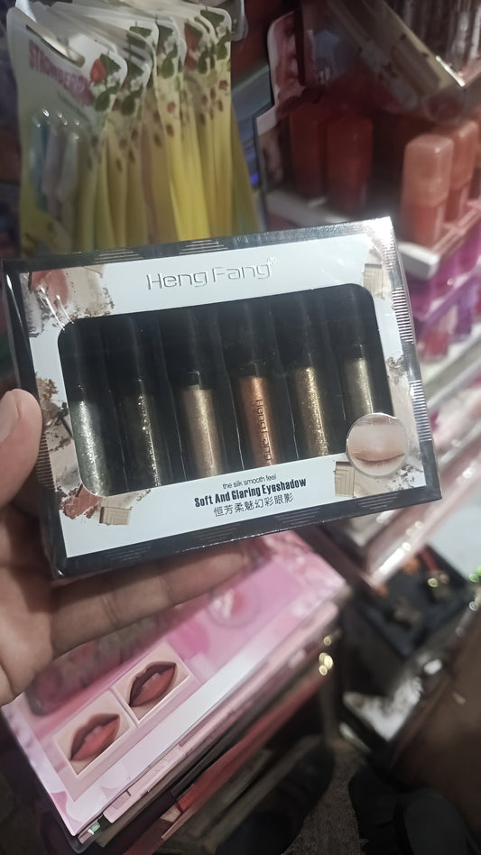 Heng Fang 6 Pcs Liquid Diamond Glitter Eyeshadows Set – Waterproof, Long-lasting, Vibrant Colors With Lightweight Texture For Bold & Sparkling Eye Makeup