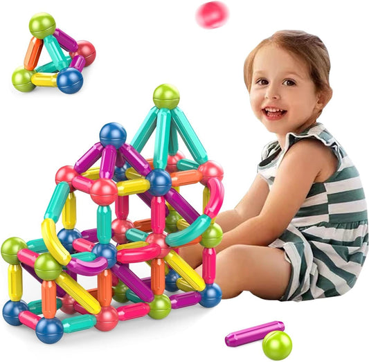 Magnetic Rods Toy – Magnetic Stick Building Blocks Magnetic Blocks For Kids Diy Magnetic Sticks Blocks Montessori Toys – Magnetic Block Set – Block Set For Kids