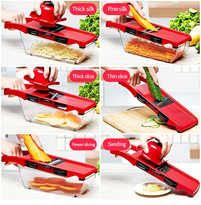 HomeShopKitchen and Dinning10 in 1 Mandoline Vegetable Slicer Cutter with Box 10 in 1 Mandoline Vegetable Slicer Cutter with Box