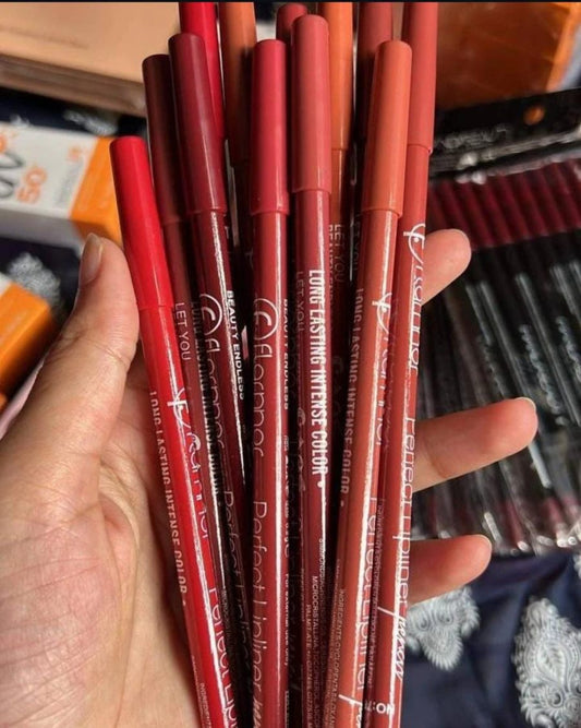 Flormar Perfect Lipliner – Long-lasting & Intense Color | Smooth Application | Pack Of 12 Shades