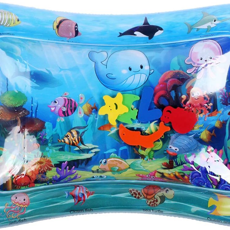 Inflatable Tummy Time Mat Premium Baby Water Play Mat for Infants and Toddlers for Months Strengthen Your Baby Muscles