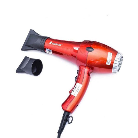 ( Red Color ) Shinon Hair Dryers Salon Home Used Professional Blow Hair Dryer With Complete Accessories